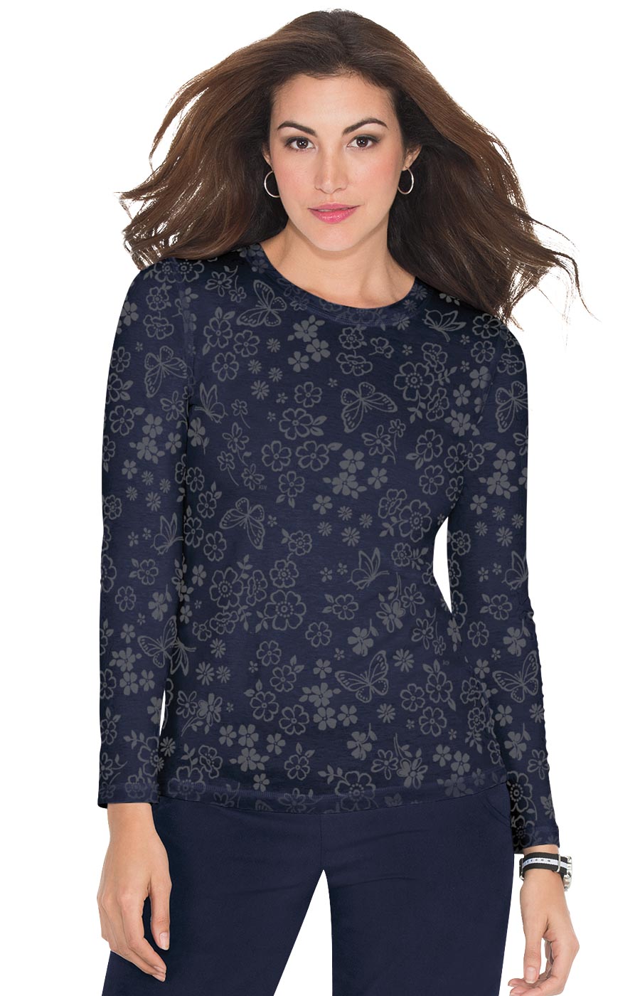 1061PR-FlowerBurnoutNavy-XXS
